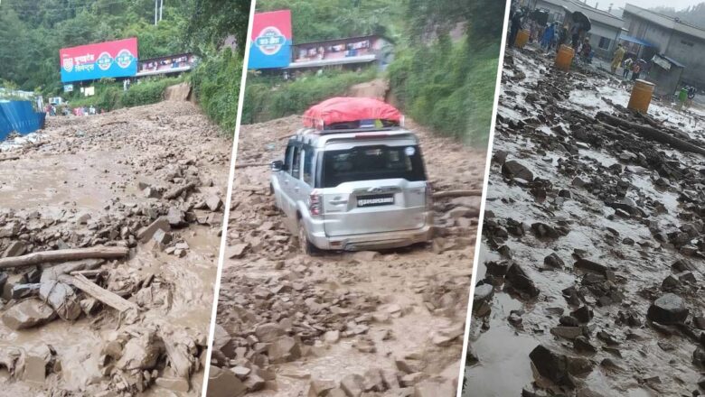 नागढुंगा मन्दिर नजिक पहिरो, पृथ्वीराजमार्ग अवरुद्ध