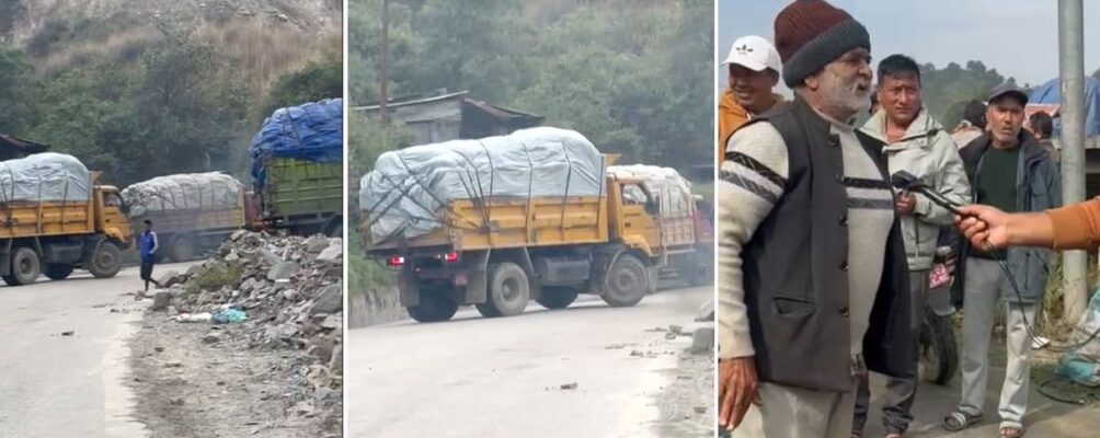 बञ्चरेडाँडामा फोहोर विसर्जन प्रभावित, स्थानीयले फर्काए गाडी