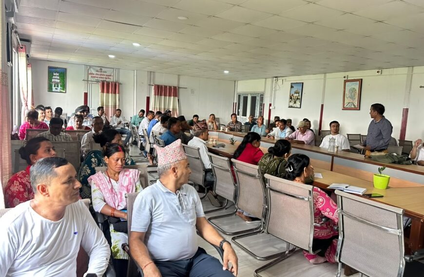 तिलोत्तमाका स्वयंसेवक र नगरप्रहरीलाई प्राथमिक उपचार सम्बन्धी क्षमता विकास तालिम