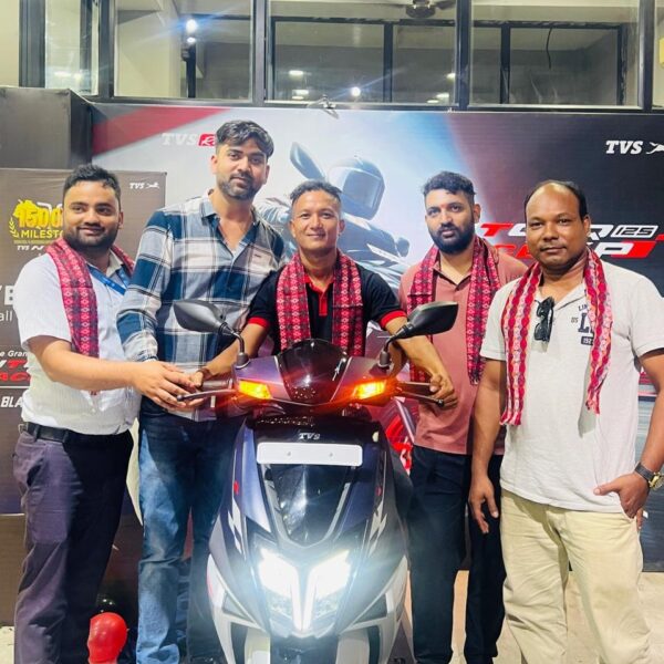 जगदम्बा मोटर्स द्वारा नेपालमा TVS NTORQ 125 Race XP Blaze Blue सार्वजनिक